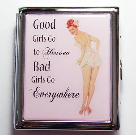 Bad Girl's Funny Slim Cigarette Case - Kelly's Handmade
