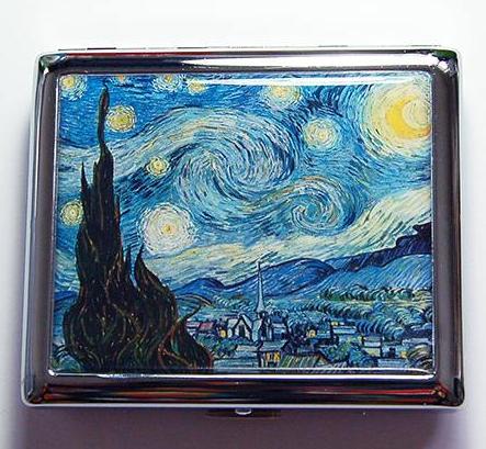 Van Gogh's Starry Night Compact Cigarette Case - Kelly's Handmade