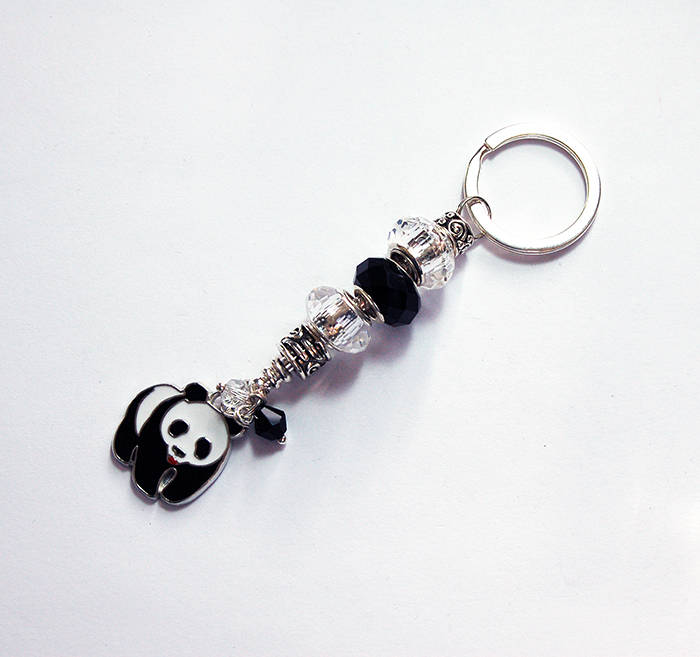 Panda Bead Keychain - Kelly's Handmade