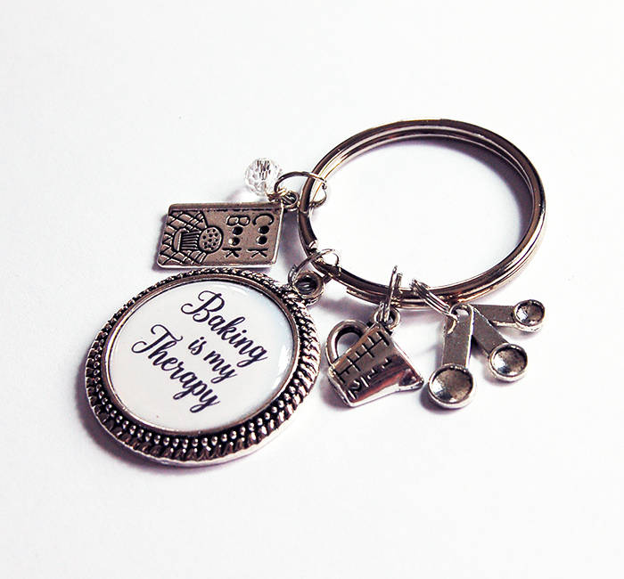 Baking Is My Therapy Keychain - Kelly's Handmade