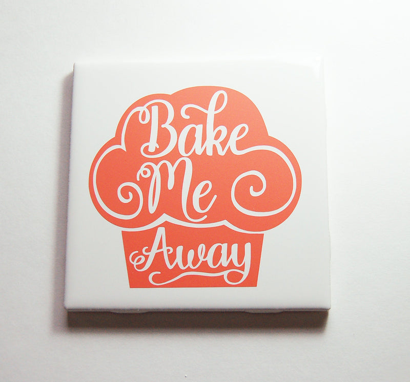 Bake Me Away Cupcake Kitchen Sign In Orange - Kelly's Handmade