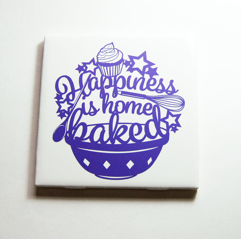 Happiness is Home Baked Sign In Purple - Kelly's Handmade