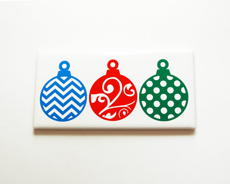 Christmas Ornament Sign In Blue Red & Green - Kelly's Handmade