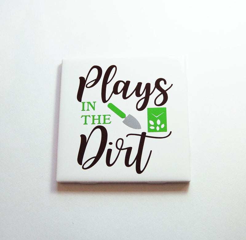 Plays In The Dirt Sign In Brown & Green - Kelly's Handmade