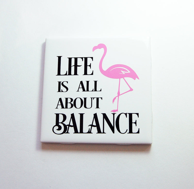 Life Is All About Balance Sign In Black & Pink - Kelly's Handmade