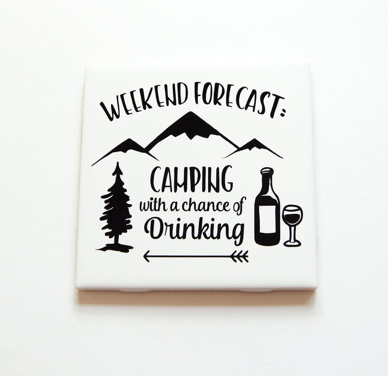 Weekend Forecast Camping Sign In Black - Kelly's Handmade