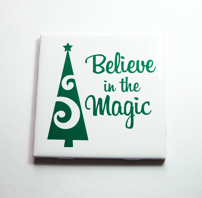 Believe in the Magic Christmas Sign In Green - Kelly's Handmade