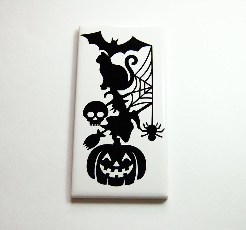 Halloween Bat Cat Witch Pumpking Sign In Black - Kelly's Handmade