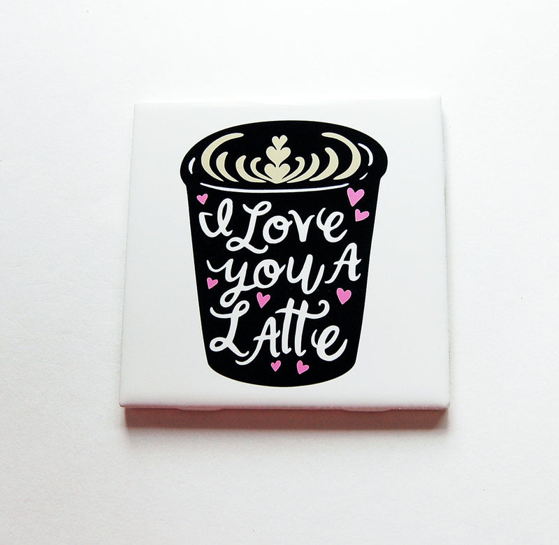 I Love you A Latte Sign In Black & White - Kelly's Handmade
