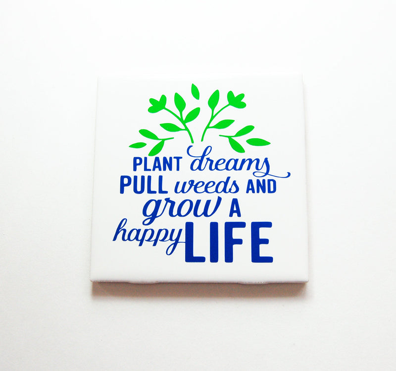 Grow A Happy Life Sign In Blue & Green - Kelly's Handmade