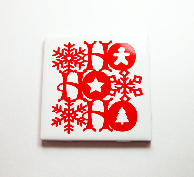 Ho Ho Ho Christmas Sign In Red - Kelly's Handmade