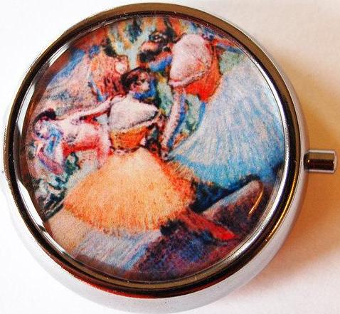 Degas Ballerinas Dancing Round Pill Case - Kelly's Handmade