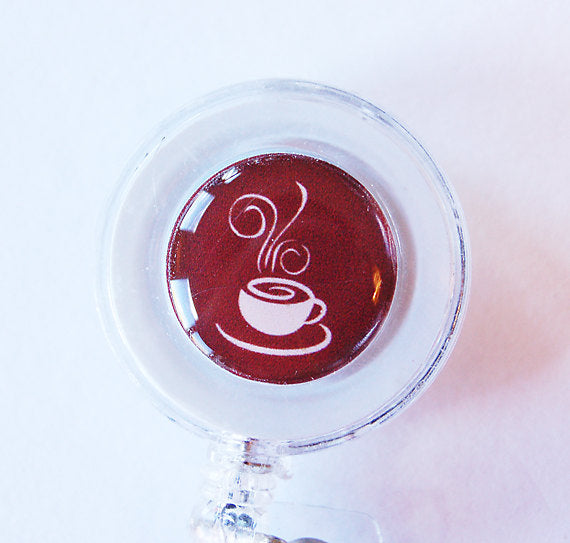 Coffee Lover ID Badge Reel - Kelly's Handmade