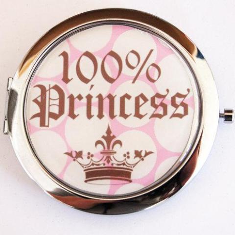 100% Princess Compact Mirror - Kelly's Handmade