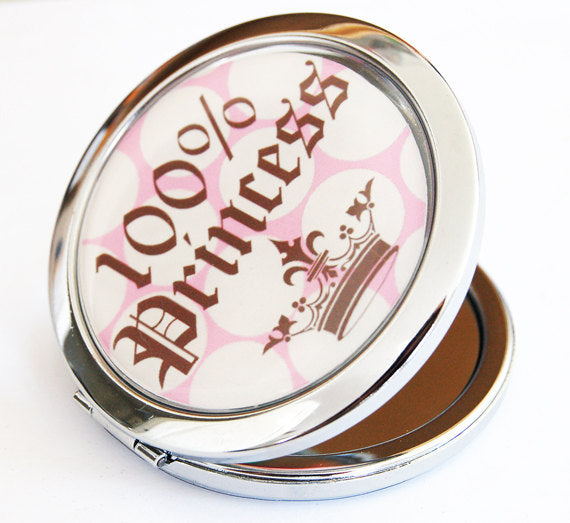 100% Princess Compact Mirror - Kelly's Handmade