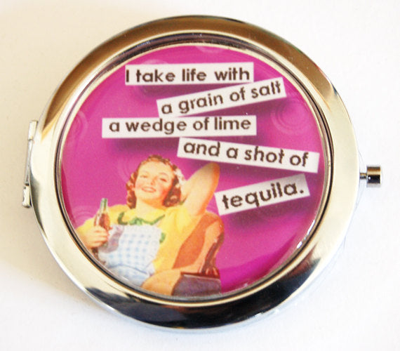 A Shot Of Tequila Compact Mirror - Kelly's Handmade