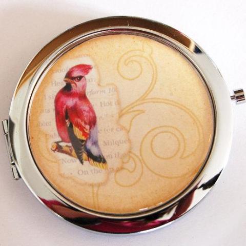 Bird Cardinal Compact Mirror - Kelly's Handmade