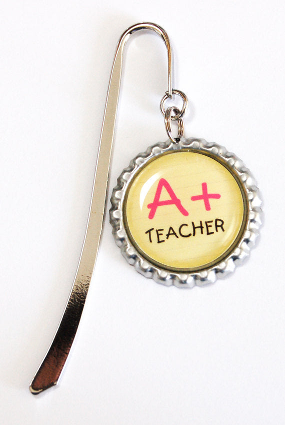 A+ Teacher Bookmark in Yellow - Kelly's Handmade