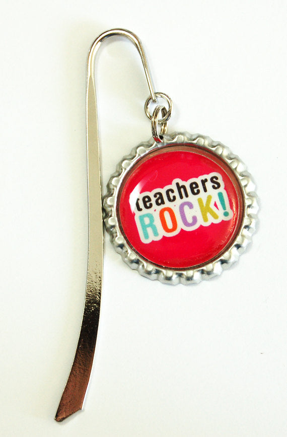 Teachers Rock Bookmark in Red - Kelly's Handmade