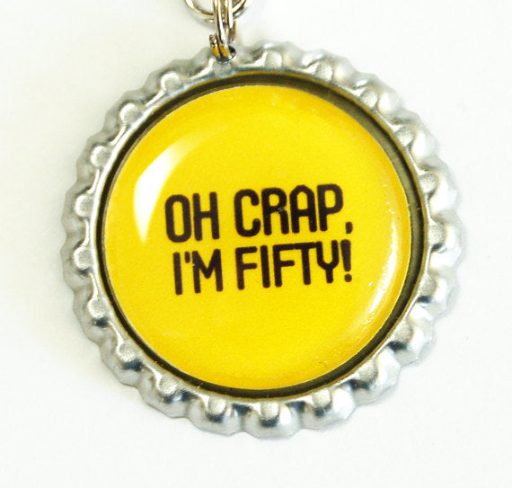 Oh crap I'm Fifty Birthday Bookmark - Kelly's Handmade