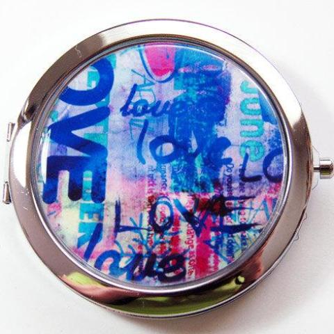 Love Graffiti Compact Mirror - Kelly's Handmade