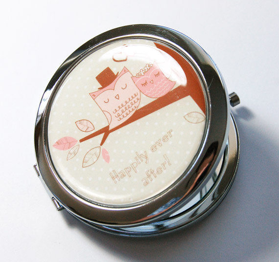 Happily Ever After Owls Compact Mirror - Kelly's Handmade