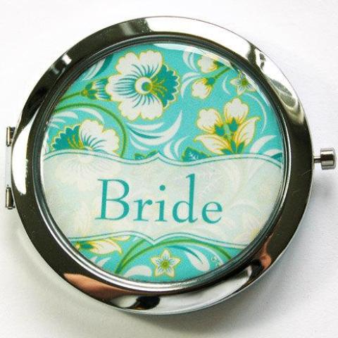 Floral Personalized Compact Mirror Available in 2 Colors - Kelly's Handmade