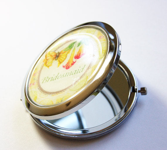 Butterfly Floral Personalized Compact Mirror #2 - Kelly's Handmade