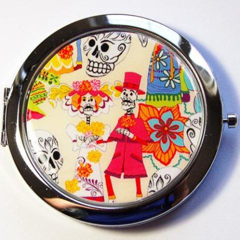 Day of the Dead Compact Mirror - Kelly's Handmade