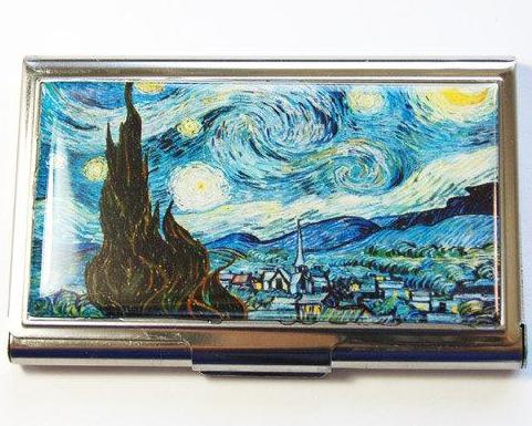 Starry Night Business Card Case - Kelly's Handmade