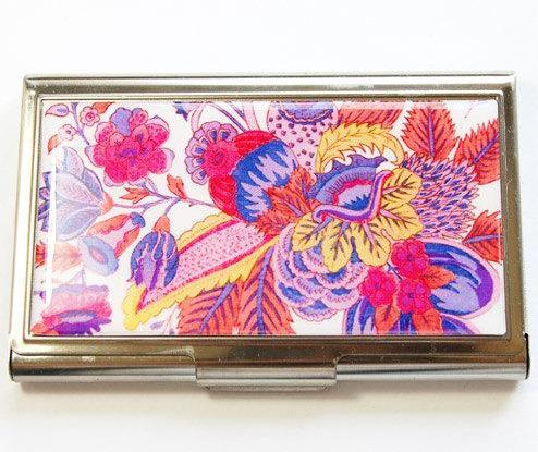 Floral Tapestry Print Business Card Case - Kelly's Handmade