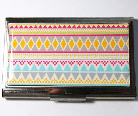 Abstract Striped Business Card Case - Kelly's Handmade