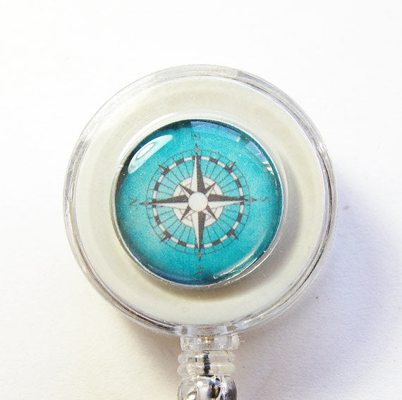 Compass ID Badge Reel - Kelly's Handmade