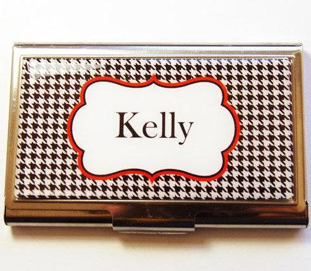 Houndstooth Business Card Case - Kelly's Handmade