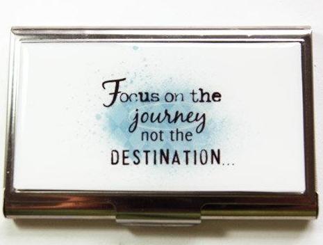 Focus On The Journey Business Card Case - Kelly's Handmade