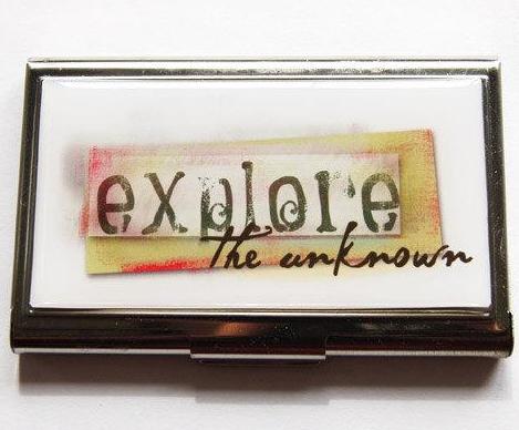 Explore The Unknown Business Card Case - Kelly's Handmade