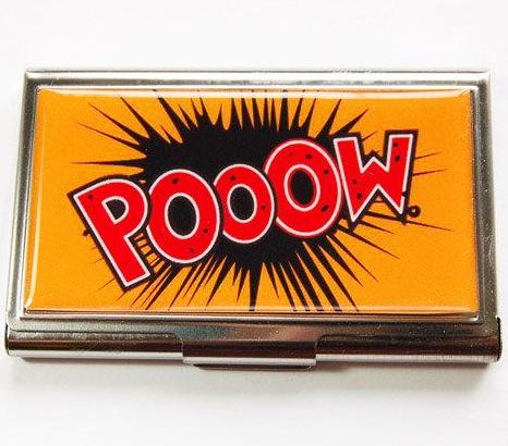 Pooow! Comic Business Card Case - Kelly's Handmade