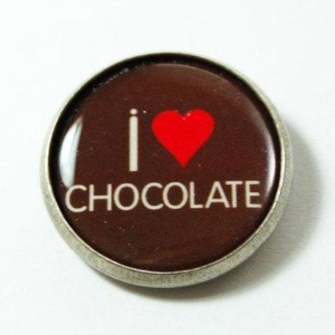 I Love Chocolate Pin - Kelly's Handmade
