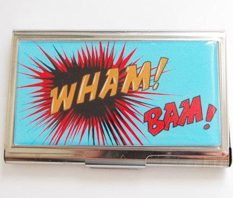 Wham! Comic Business Card Case - Kelly's Handmade