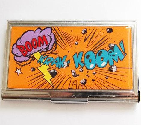 Boom! Comic Business Card Case - Kelly's Handmade