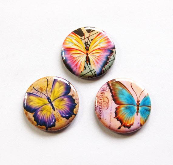 Butterflies Close Up Set of Six Magnets - Kelly's Handmade