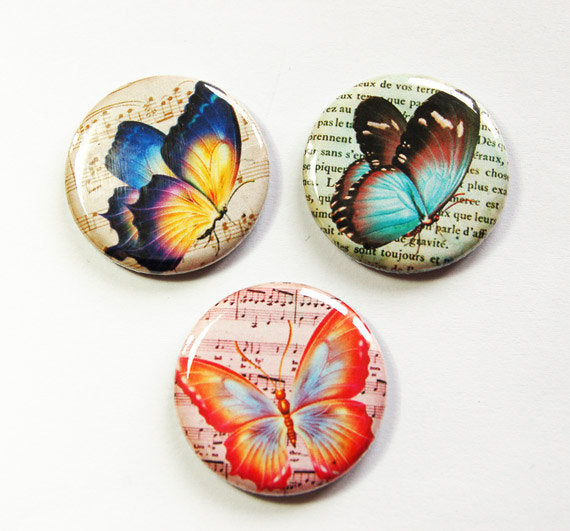 Butterflies Close Up Set of Six Magnets - Kelly's Handmade