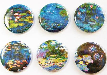 Monet Set of Six Magnets - Kelly's Handmade
