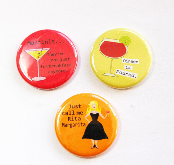Drinking Humor Set Of Six Magnets - Kelly's Handmade