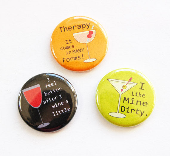 Drinking Humor Set Of Six Magnets - Kelly's Handmade