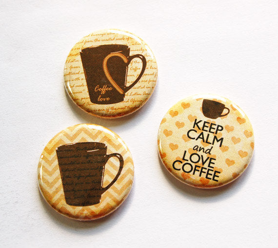 Coffee Drinker Set of Six Magnets - Kelly's Handmade