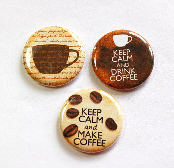 Coffee Drinker Set of Six Magnets - Kelly's Handmade