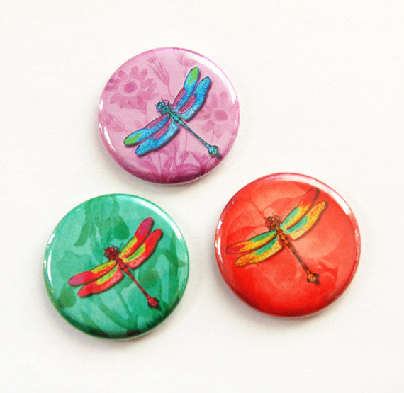 Dragonfly Brights Set of Six Magnets - Kelly's Handmade