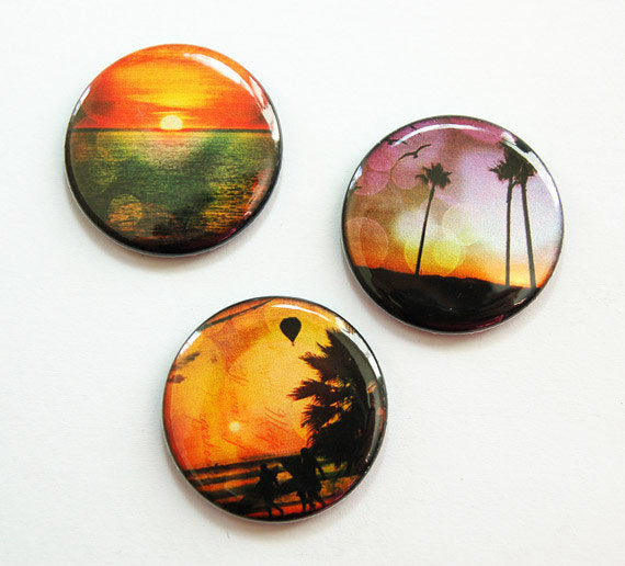 Sunset Set of Six Magnets - Kelly's Handmade