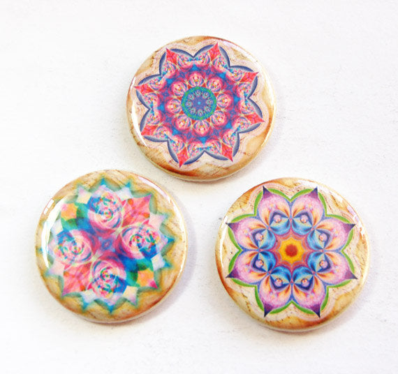 Mandala Magic Set of Six Magnets - Kelly's Handmade